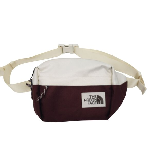 The North Face Maroon Cream Berkeley Bag Lumbar Waist Pack Fanny Pack Adjustable - Picture 1 of 8